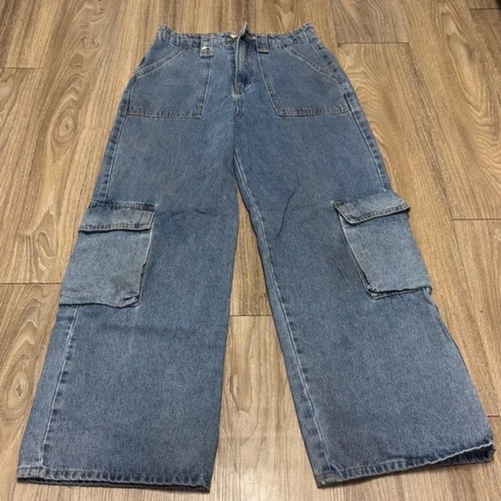 Princess Polly Blue Wide Leg Jeans